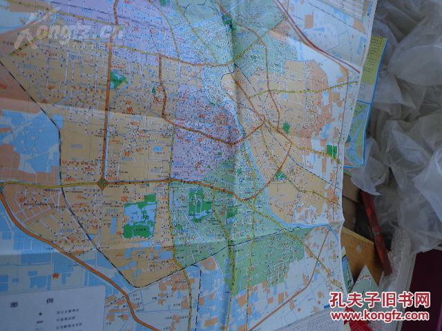 2开 封面天津广播电视塔 和平路商业街开街版 天津市区交通图 塘沽