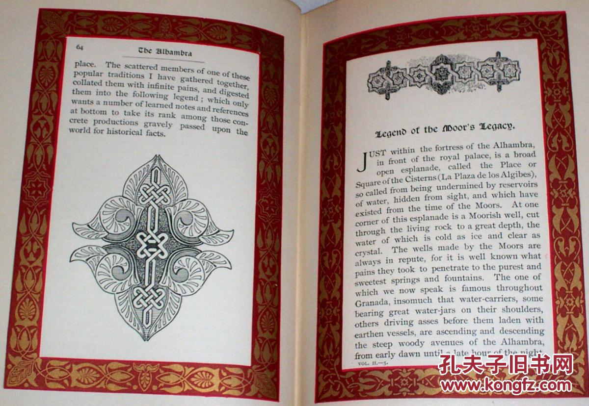 《阿尔罕伯拉 》大量图片,1892年纽约伦敦出版_washington irving_孔
