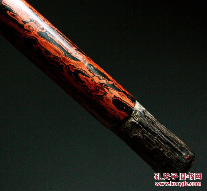 清代虎皮漆烟杆老烟杆老犀皮漆老漆器老漆艺清代漆器收藏