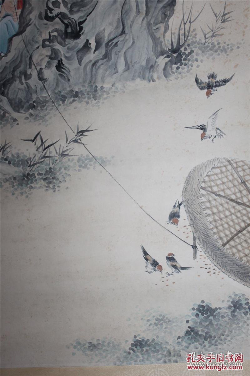 一九五六年於无锡著名画家钱松岩(童年捕鸟图 ) 拍品编号:24591420