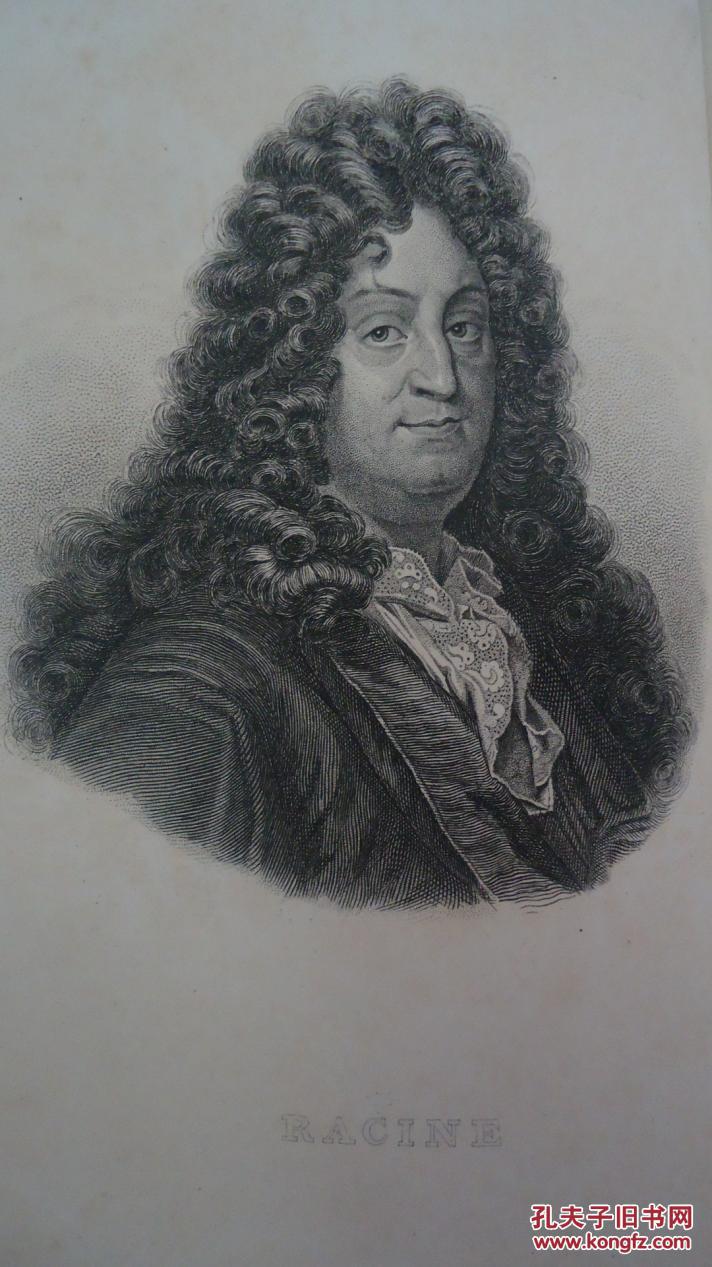 《拉辛戏剧全集》 全小牛皮法文豪华版 增补精美插图 品相十成