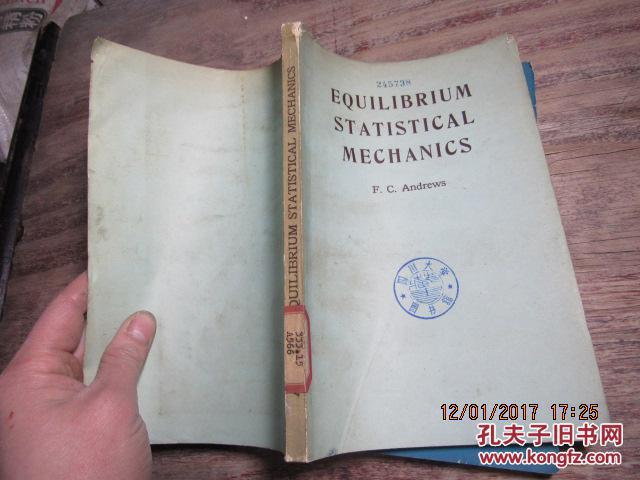 equilibrium statistical mechancis 2206EQUILIBRIUM STATISTICAL MECHANICS 平衡态统计力学