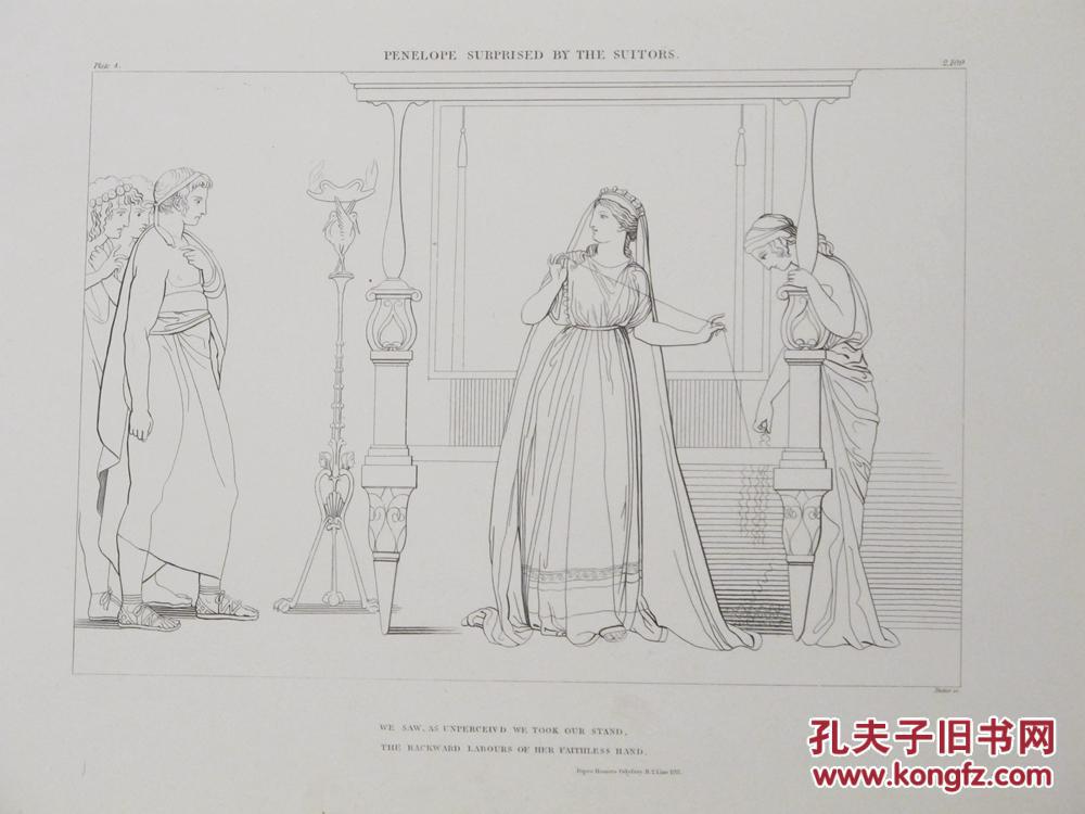 flaxman 为荷马《奥德赛》创作的新古典主义风格经典线描铜版画插图35