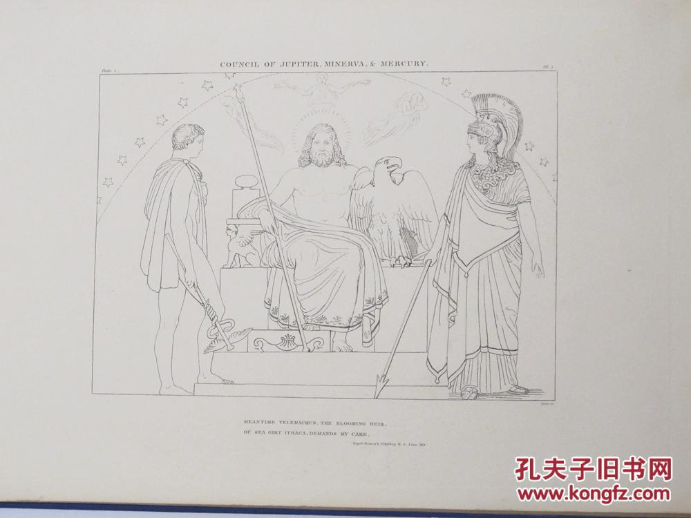 flaxman 为荷马《奥德赛》创作的新古典主义风格经典线描铜版画插图35