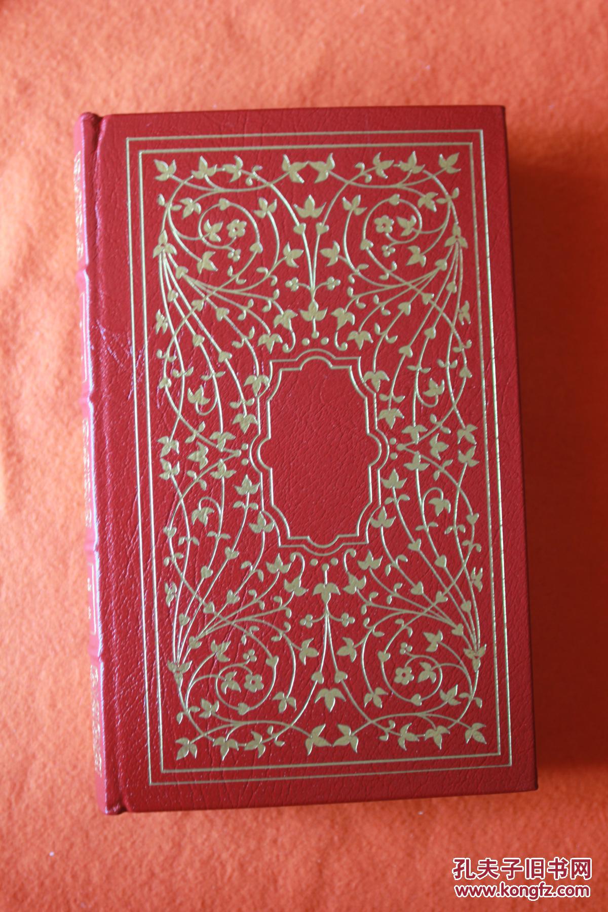 jane eyre 简爱 全真皮装订 书脊,封面烫花烫金 豪华插图版