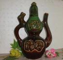 陶瓷酒瓶收藏-宝葫芦形，龙柄-估计3斤装-可收藏可摆件