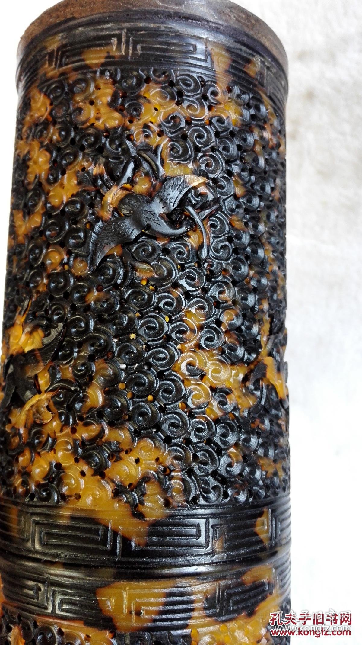 纯天然玳瑁镂空雕,雕工精细,多说无益,识货着得 拍品编号:27592962