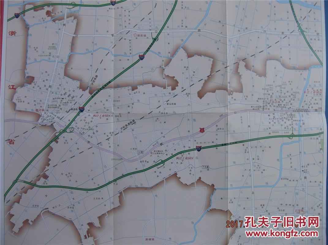 2015上海分区地图-金山区地图-四开地图