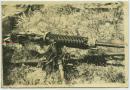 民国侵华日军大正三年式重机枪老照片一张，泛银