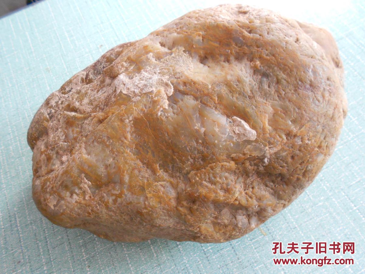 精品水冲树化玉原石重84公斤玉化完全