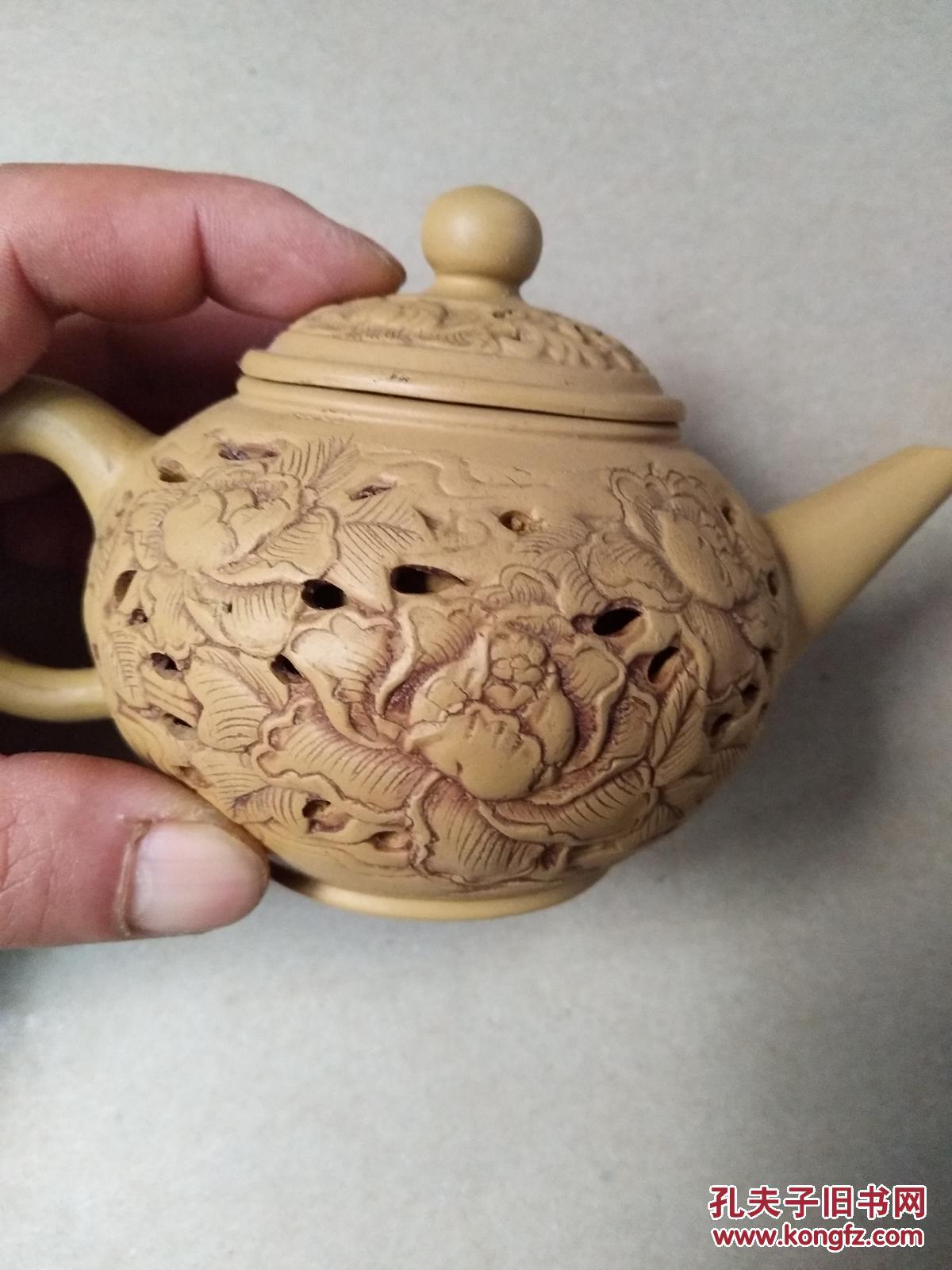 镂空刻紫砂壶大周制壶