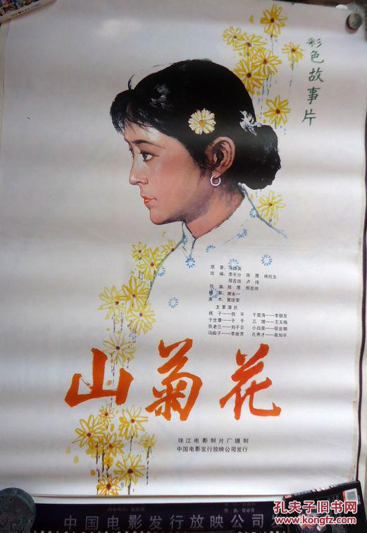 电影海报 山菊花 全开张 彩色故事片