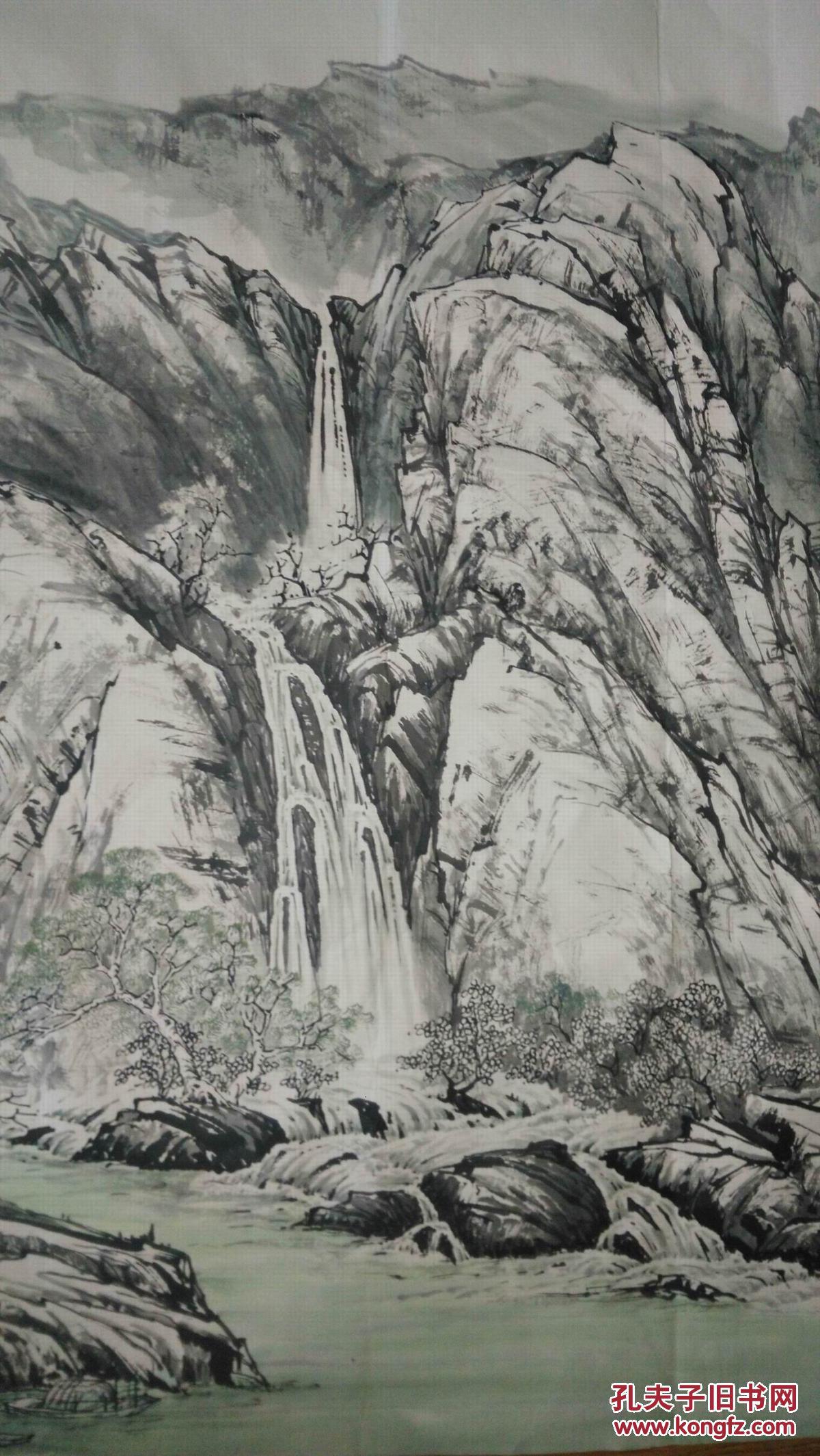 手绘真迹国画:无款20170807-03托片(六尺)