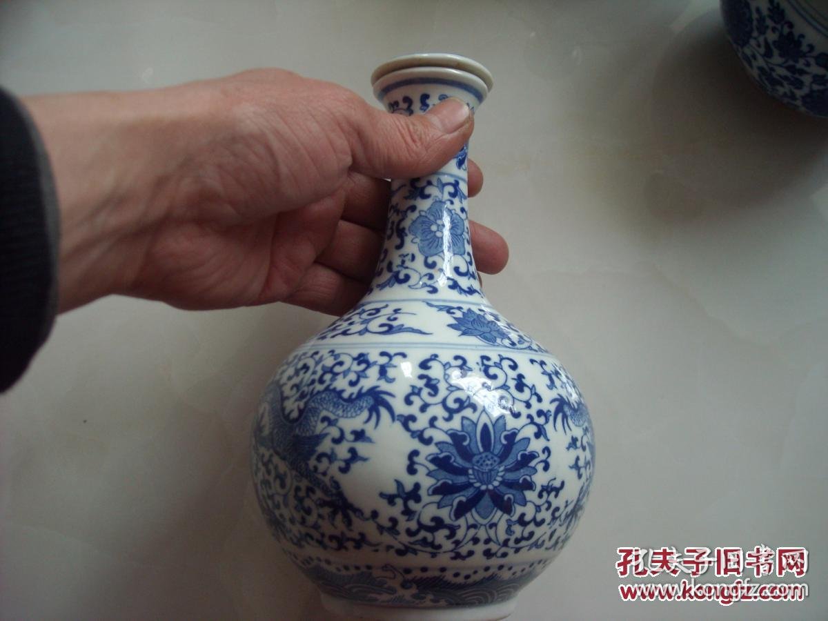 青花瓷系列老酒瓶 龙窑酒瓶 图案是龙形 孔夫子旧书网