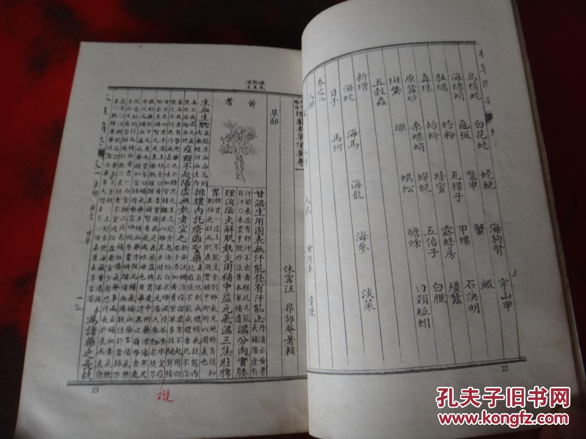 仿宋精印 本草备要