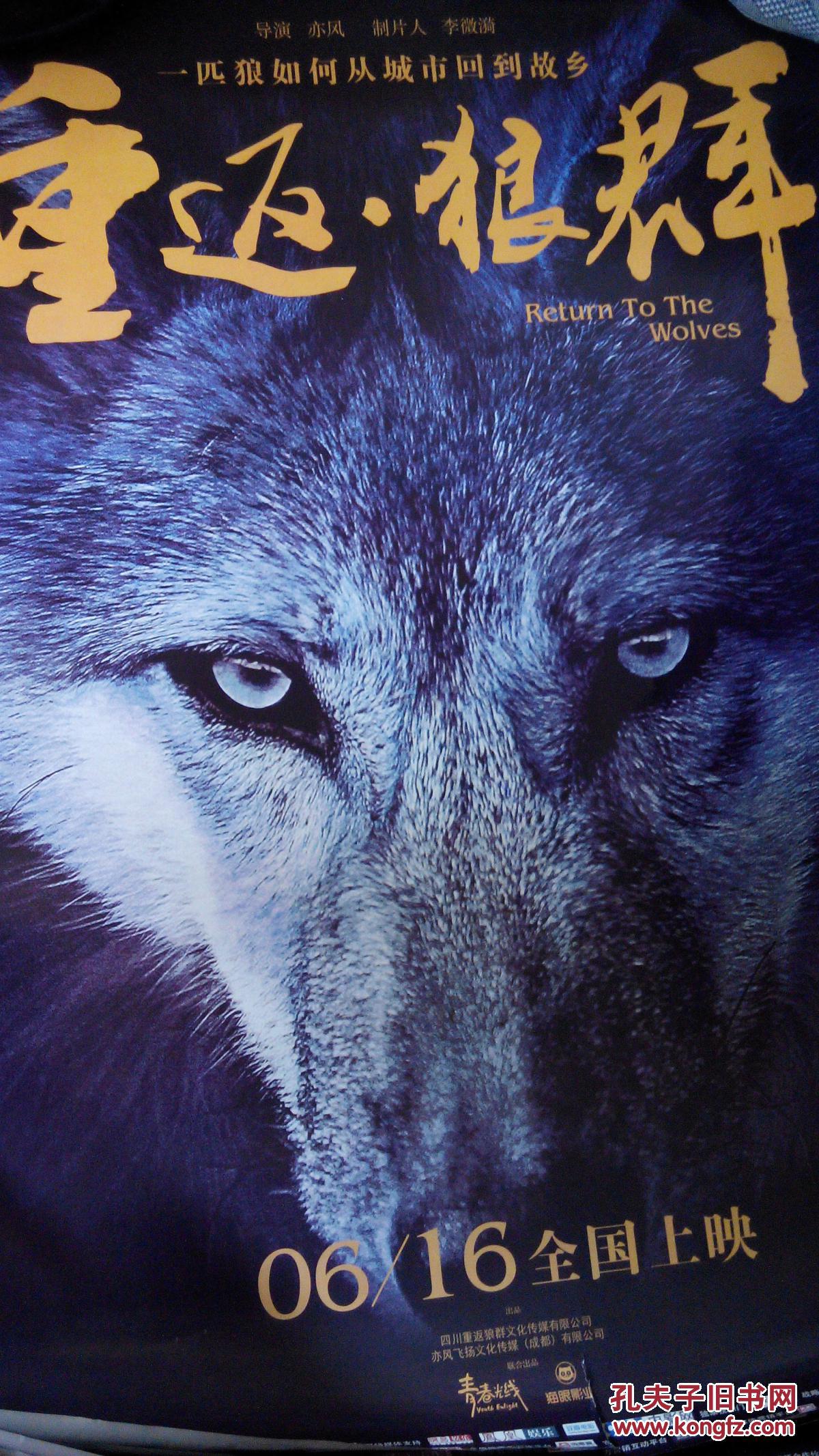 电影海报收藏重返狼群两种不同大幅海报
