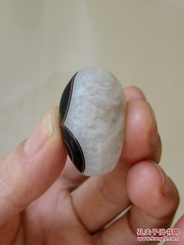 天然奇石冰花玛瑙像形图案吊坠挂件礼品饰品收藏品:大吃一惊