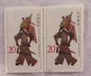 邮票：1995-9T《中国皮影》4-1 陕西东路皮影人物 二连张