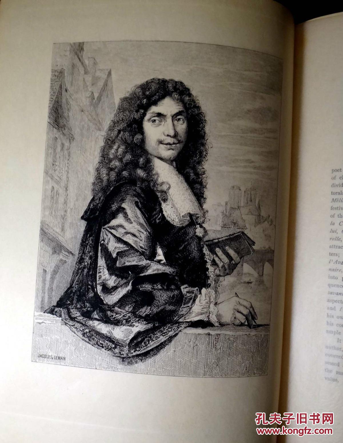 限量版珍稀版,《莫里哀的作品集》9卷,钢板画插图,1891年巴黎出版
