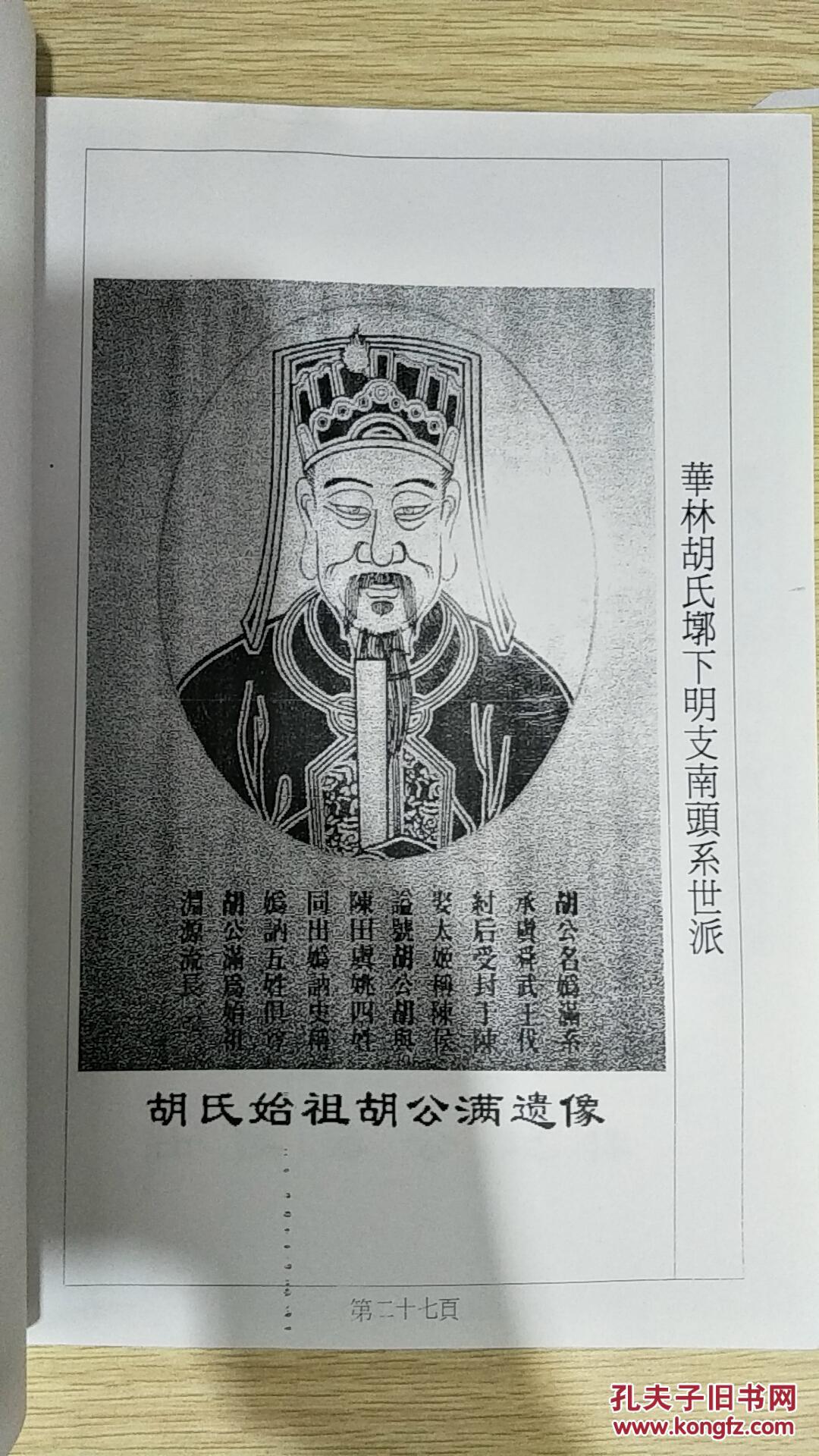 华林胡氏墩下明支南头系宗谱全一册