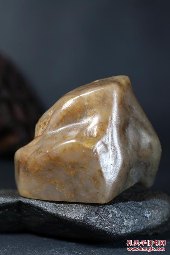 shys17★精磨细肉★寿山坑头牛角冻原石,尺寸:70*55*40mm