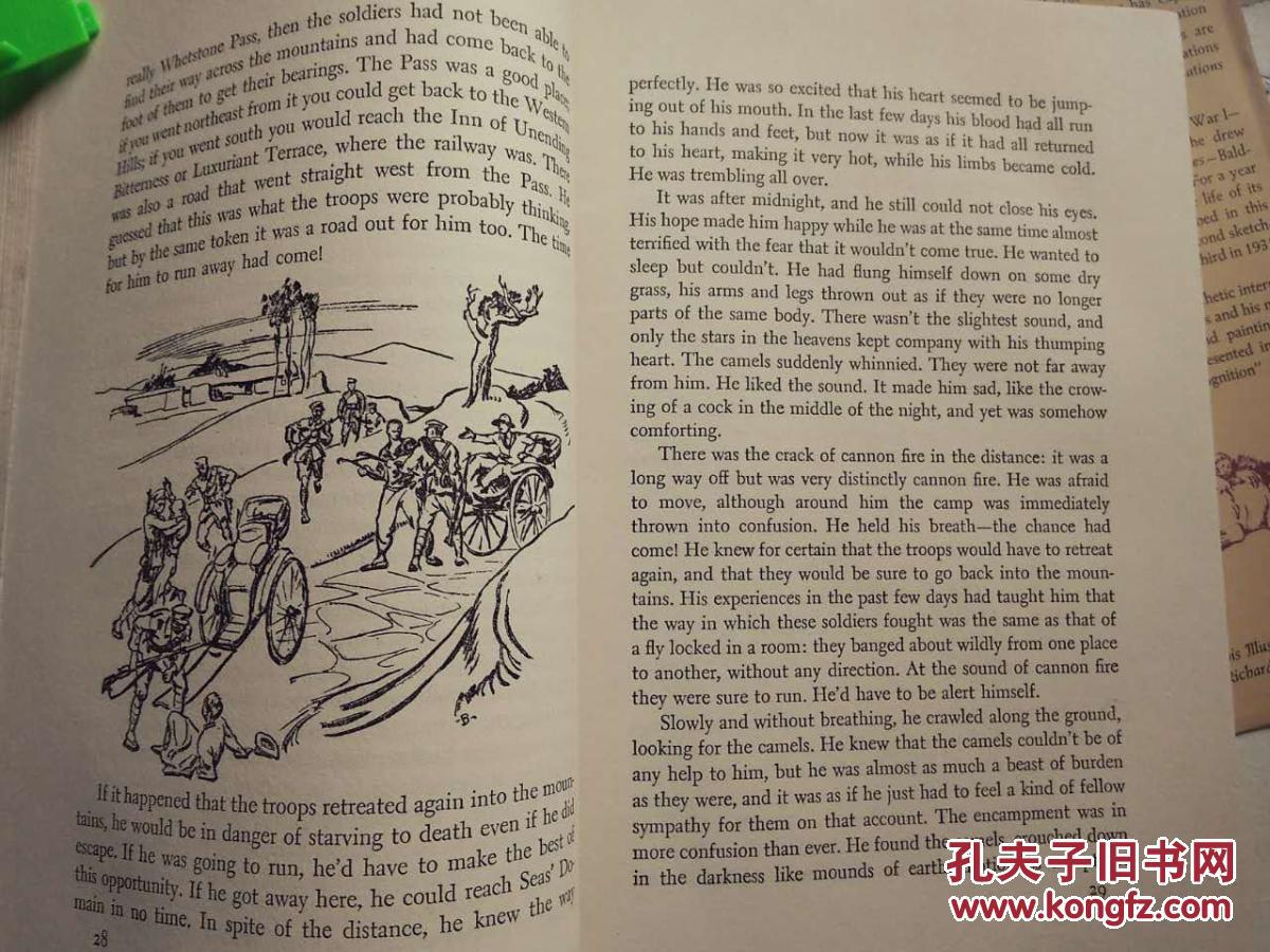 king 翻译=带藏书票(低价)精美插图版:硬精装1945年 rickshaw boy