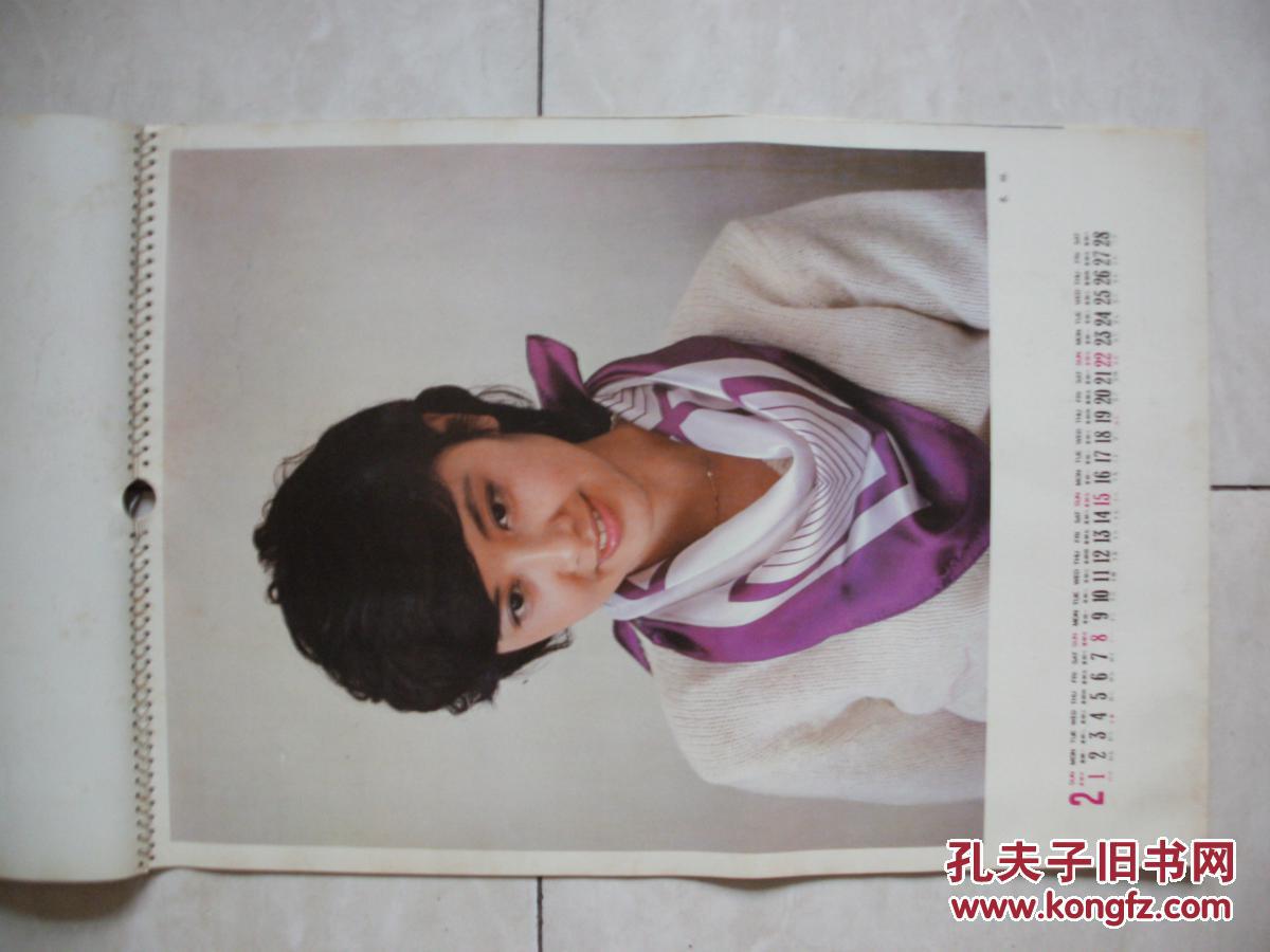 1987年明星挂历方舒米雪朱琳银霞丛珊潘迎紫郑裕玲胡慧中朱碧云等