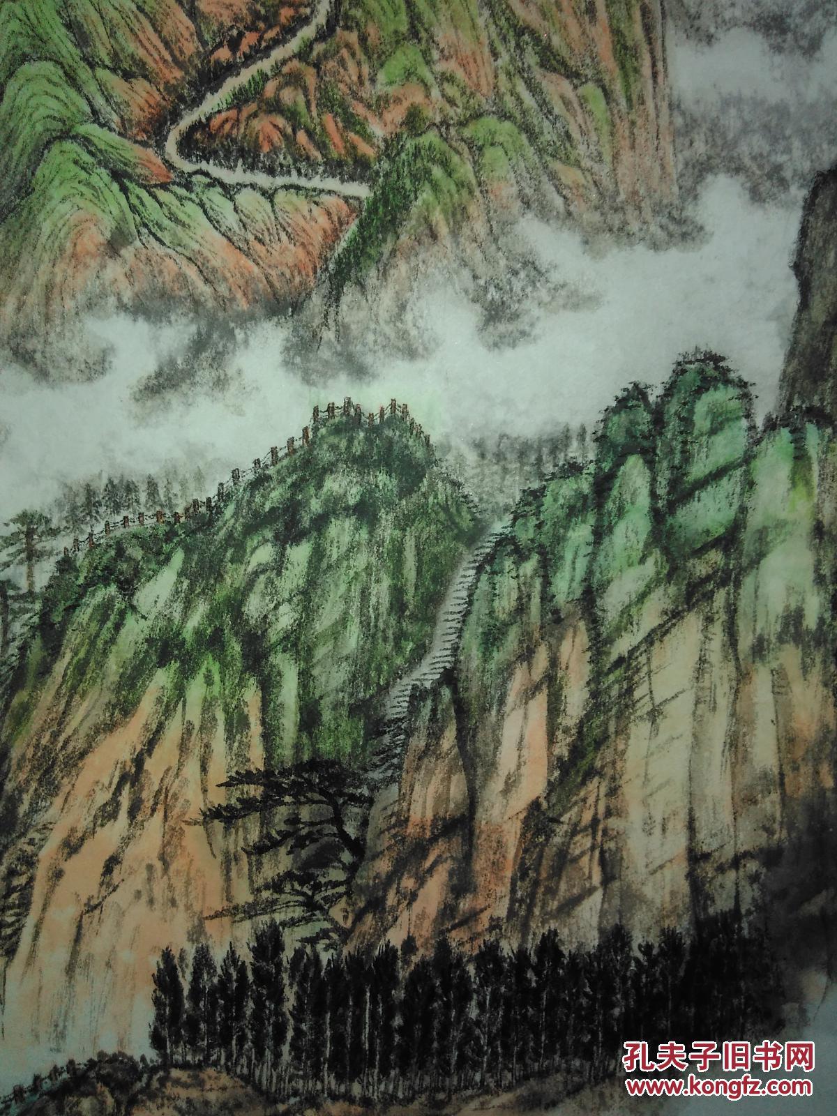 新四军老战士原内蒙古自治区书记王群国画作品娄山关