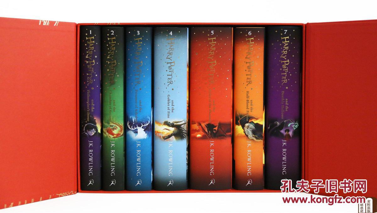 哈利波特全集1-7儿童版英文原版harry potter box set精装盒装