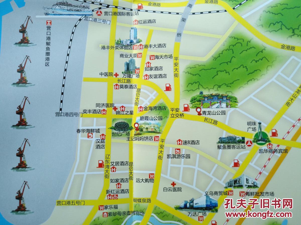 营口市鲅鱼圈旅游交通图 营口地图 鲅鱼圈地图 营口市地图