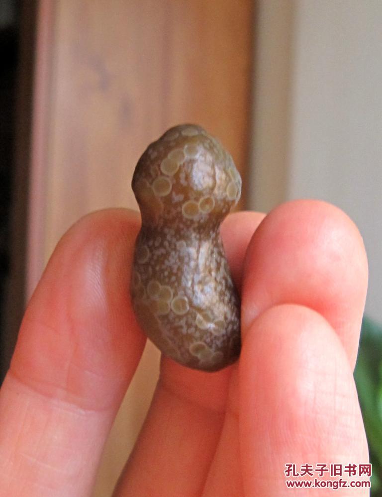 天然奇石观赏石戈壁石玛瑙石金钱石原石吊坠挂件收藏品:不差钱