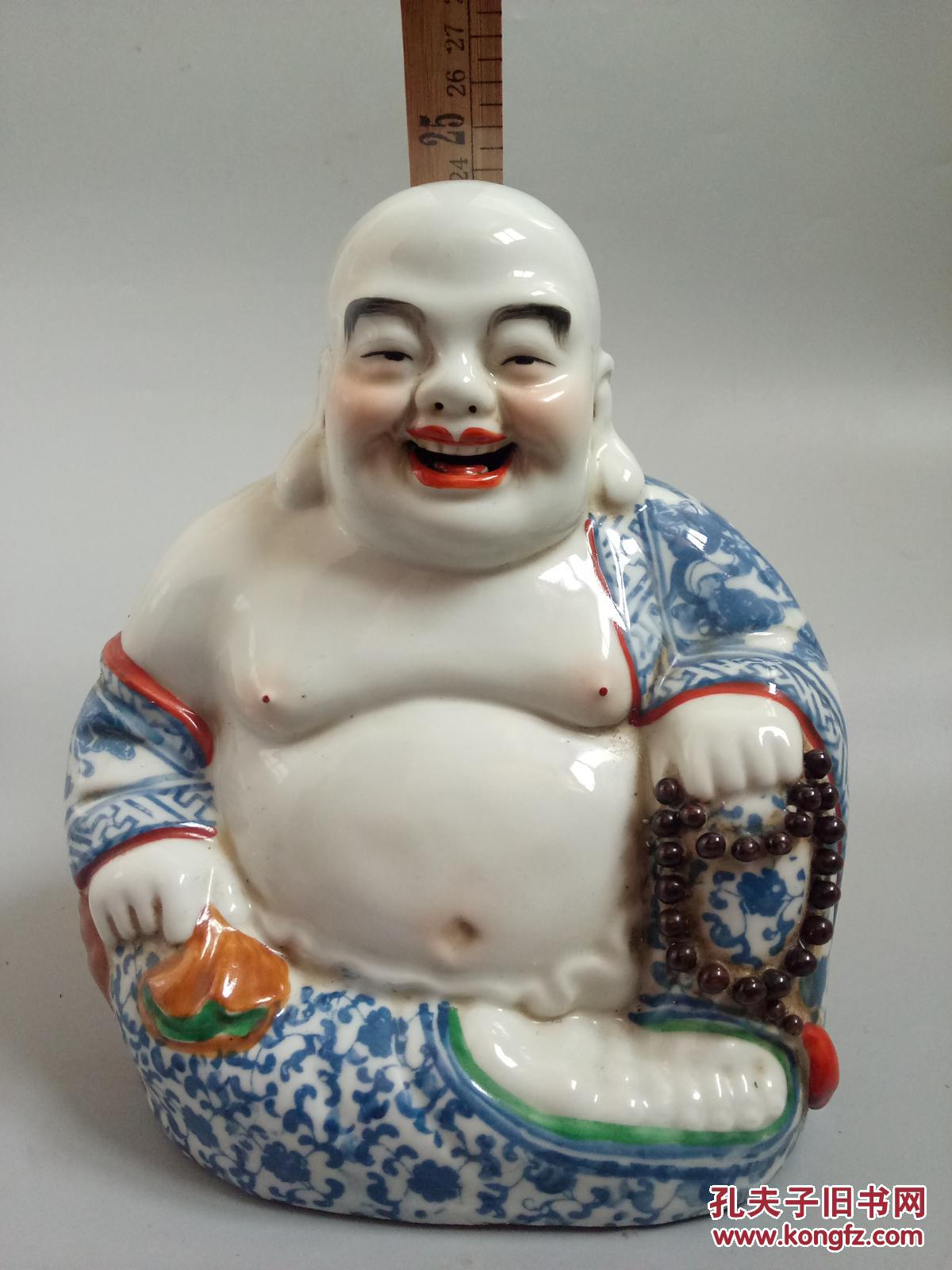 三包民国早期福建会馆弥勒佛彩瓷坐像 拍品编号:25325649