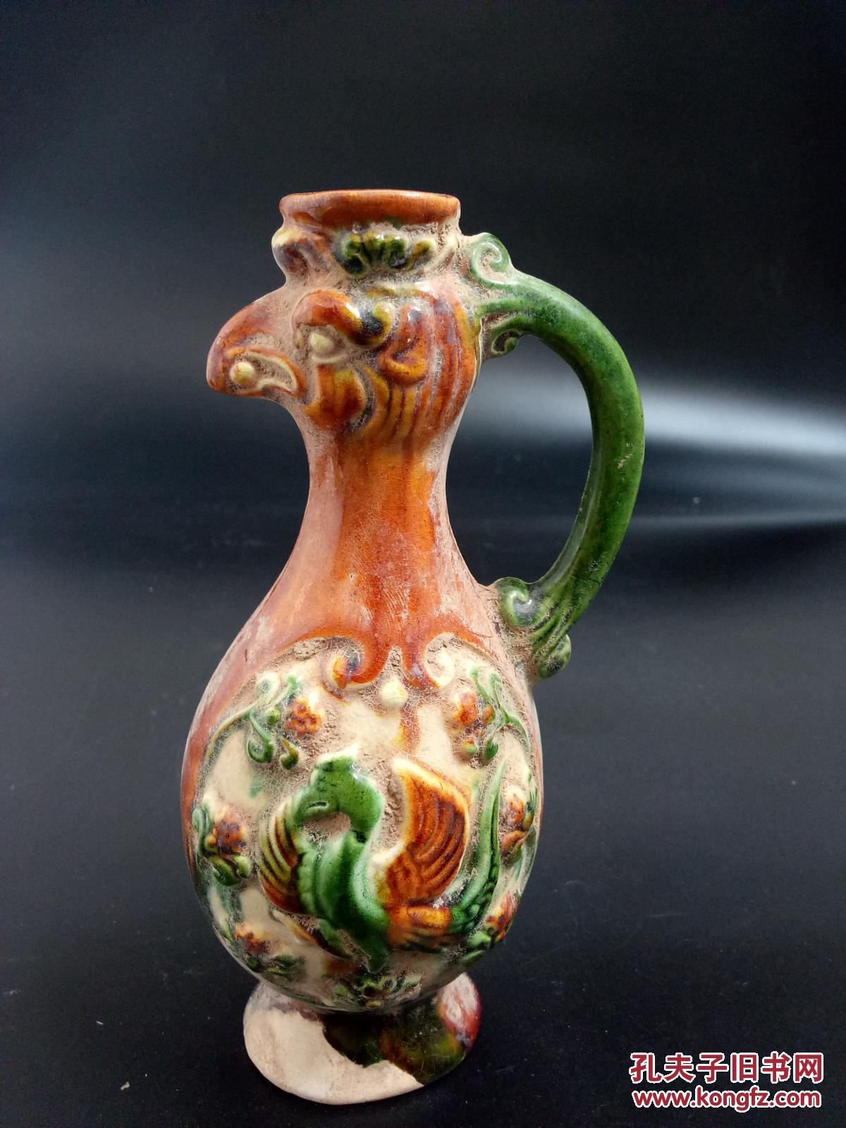 出土唐代三彩鸡首壶 拍品编号:26379228