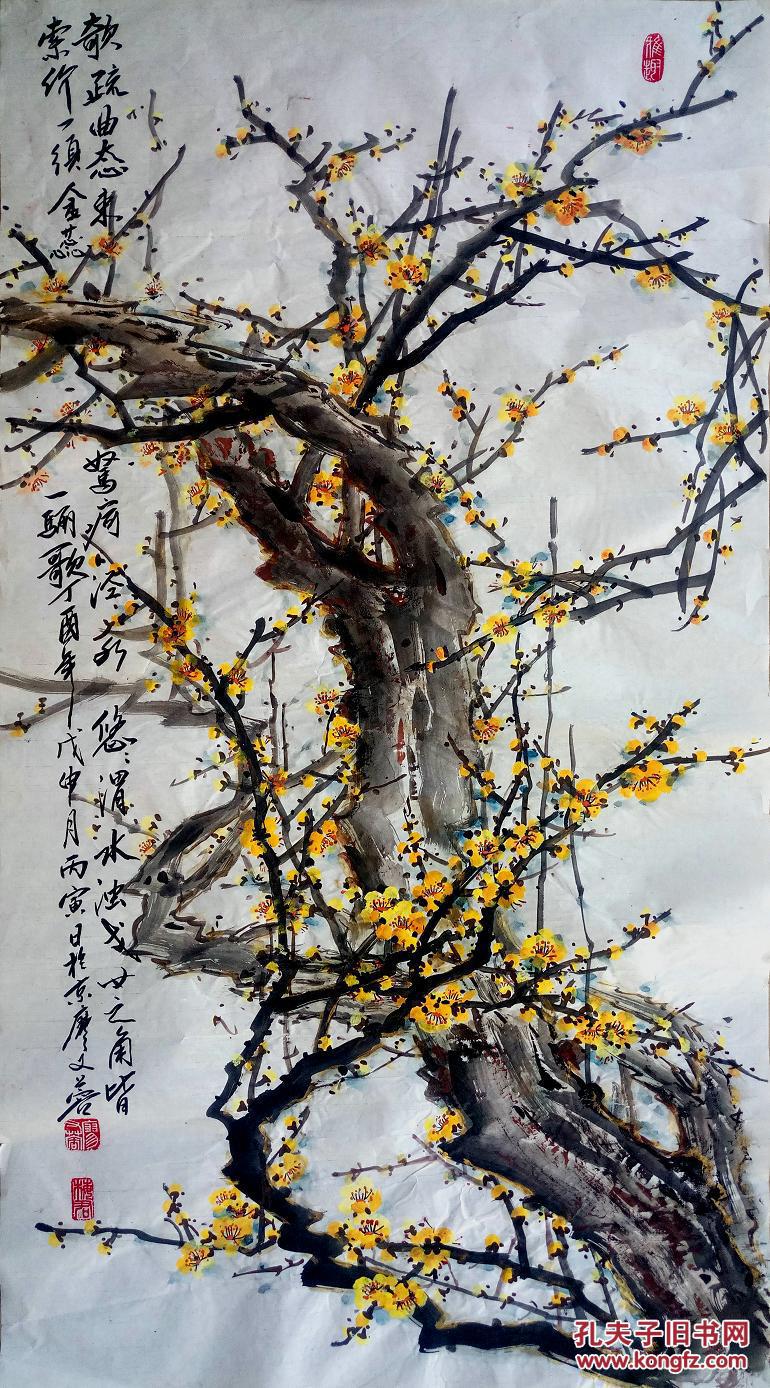 国画三尺黄梅