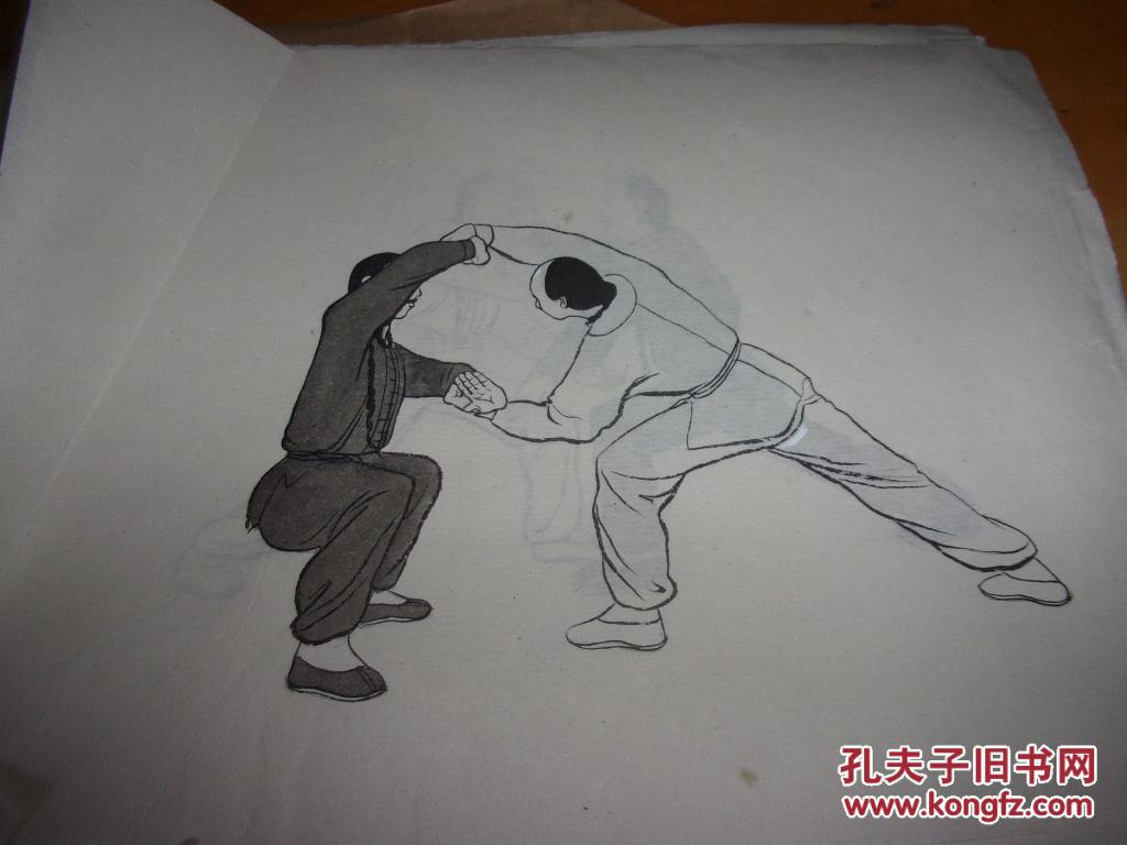 虎鹤双形拳对拆五行拳原稿图梁达等编著不知有否出版上注106幅图并未