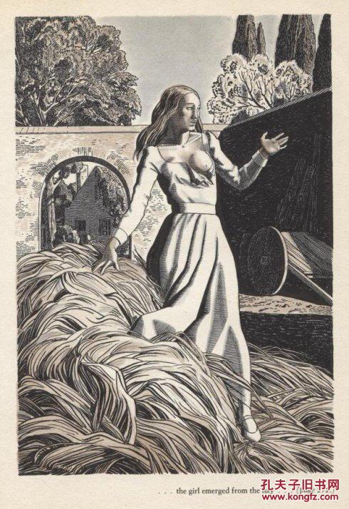 1949年纽约出版薄伽丘的著作十日谈罗克韦尔肯特32木刻版画精装24开