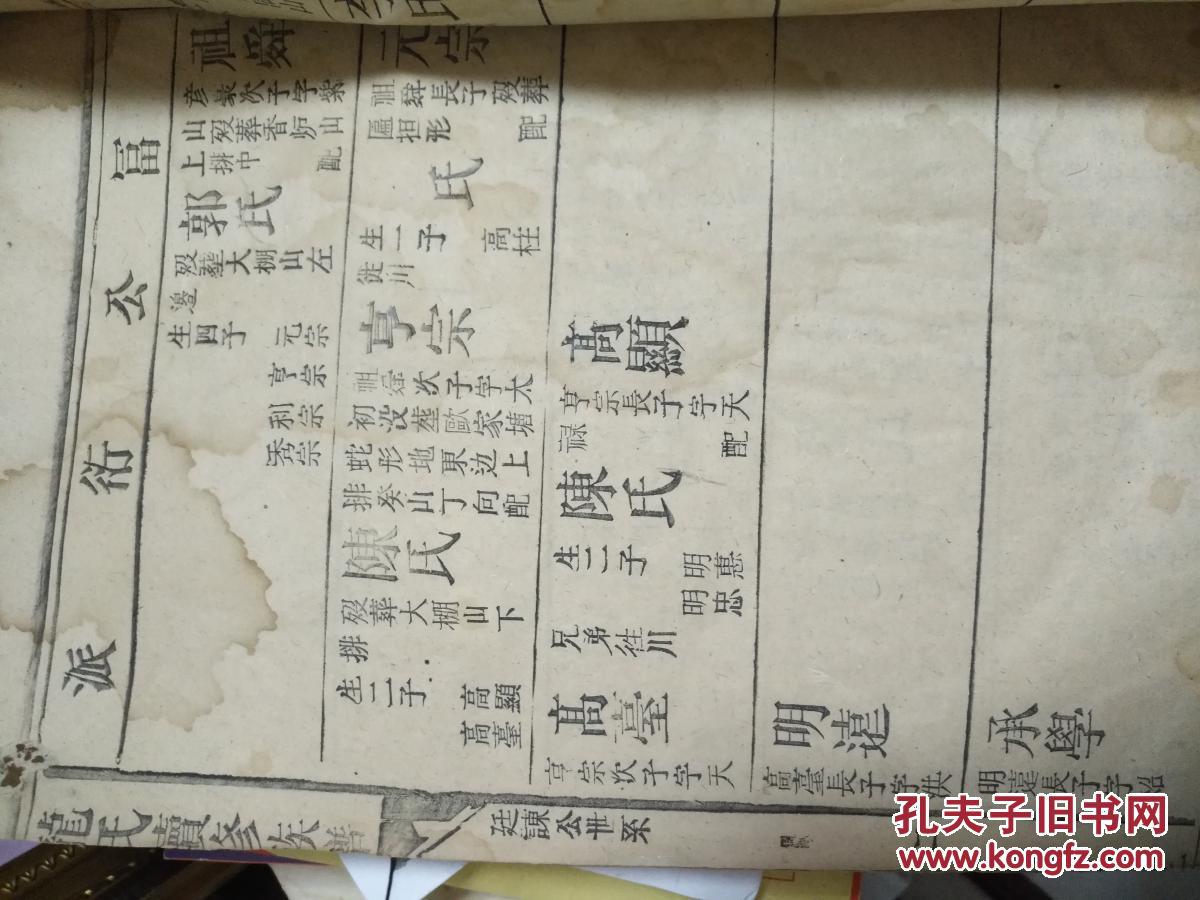 乾隆年龙氏家谱