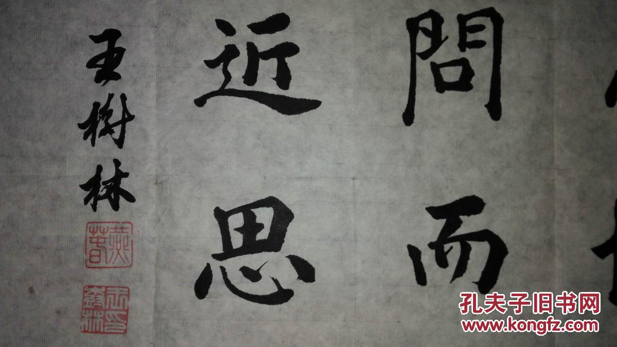 手书真迹书法:王树林楷书《博学而笃志 切问而近思》