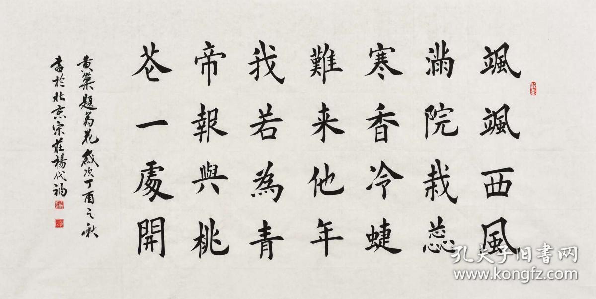 当代实力书法家 杨老师《题菊花》sf1020