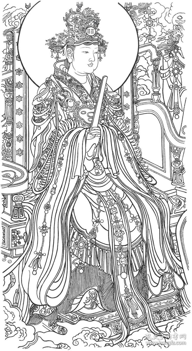 正版现货 永乐宫壁画精品线描 程文正 主编寺庙壁画白描作品集 单张