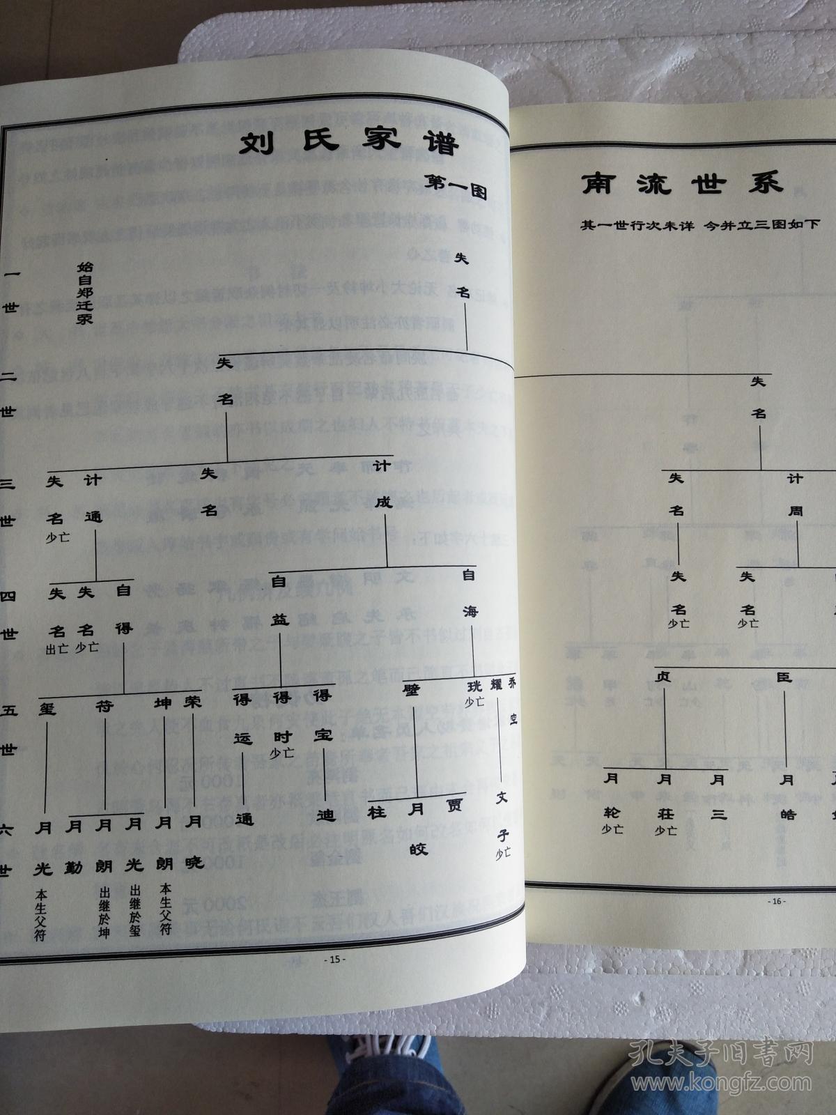 刘氏家谱河南荥阳刘氏家谱150本大16开274页2017年版售原谱