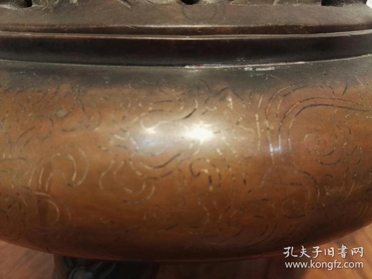 石叟款铜香炉
