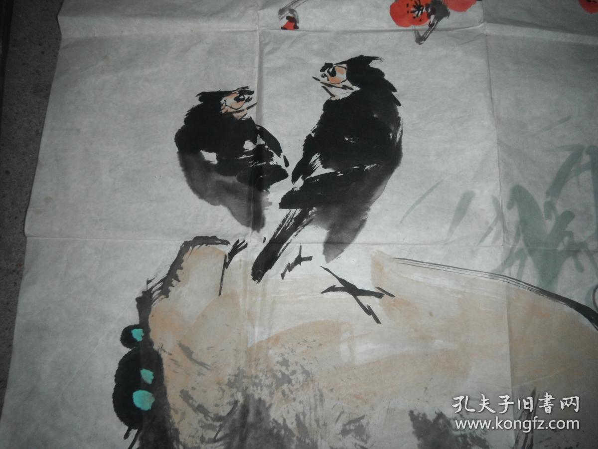 安徽阜阳著名画家清华美院乔森大写意花鸟画高研班导师乔森花鸟4平尺