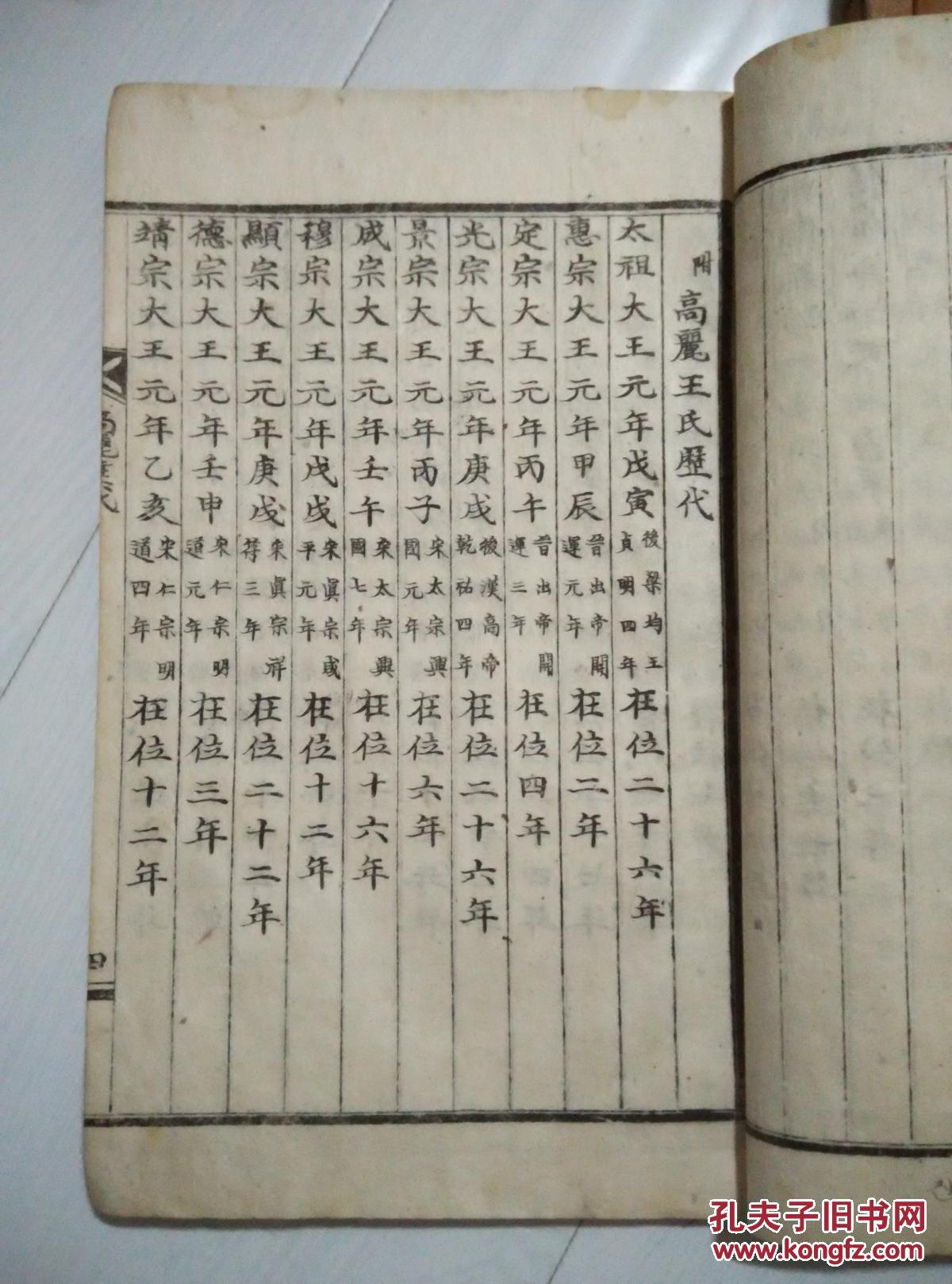 庆州金氏族谱朝鲜高丽原版卷一卷三大16开线装两大厚册合售
