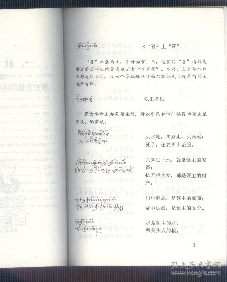 傣族谚语傣语汉语对照库存未用过书