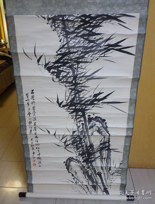 当代著名画家王少石竹石作品