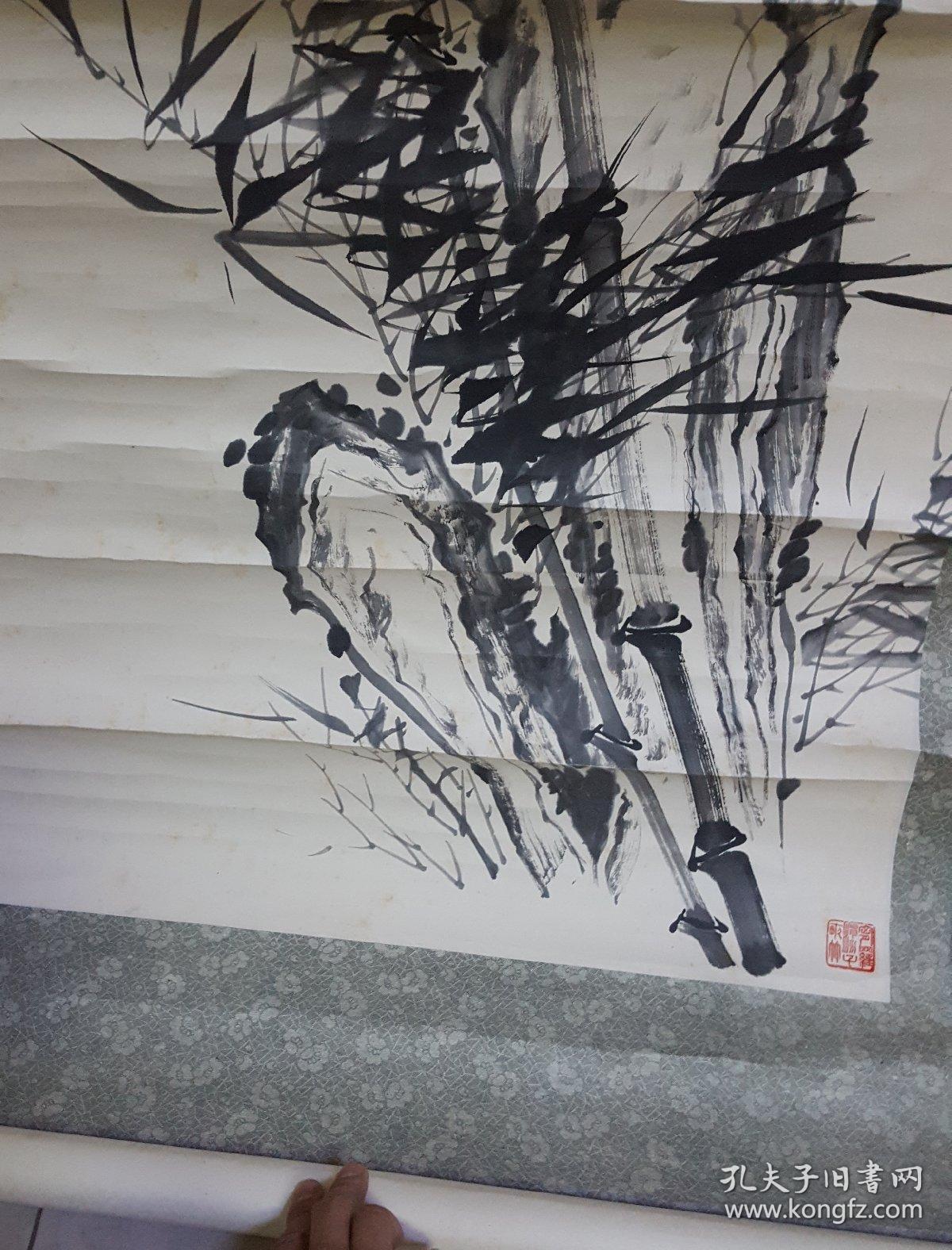 当代著名画家王少石竹石作品