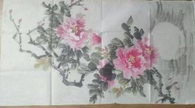 早期无落款国画50CM*100CM