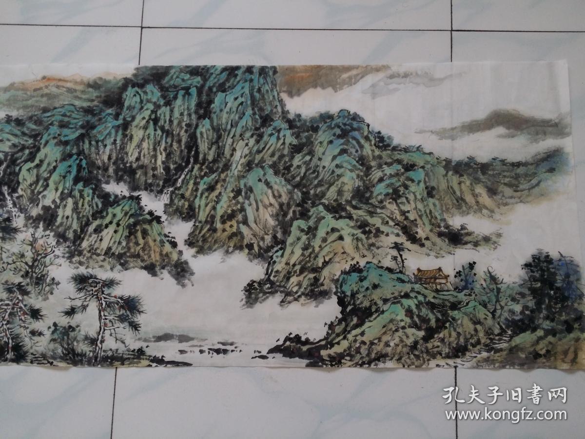 锦州画家陈煜渤的画作——《圣山灵水洪福至》 尺幅