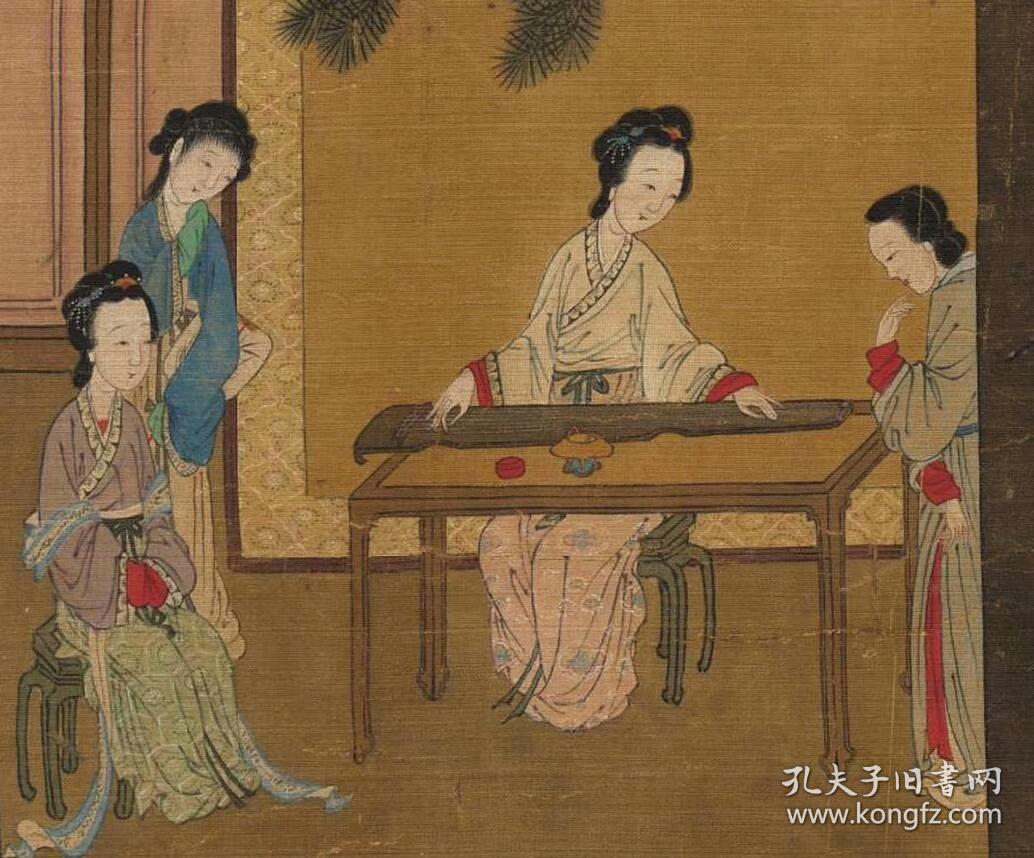 仇英刘士瀛题汉宫春晓图纸本大小342655782厘米宣纸原色微喷印制定制